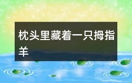 枕頭里藏著一只拇指羊