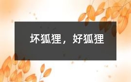 壞狐貍，好狐貍