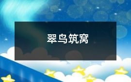 翠鳥(niǎo)筑窩