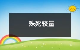 殊死較量