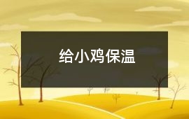 給小雞保溫