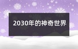 2030年的神奇世界