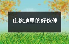 莊稼地里的好伙伴