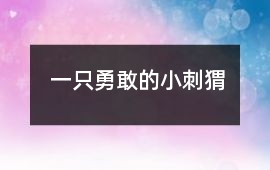 一只勇敢的小刺猬