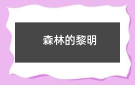 森林的黎明