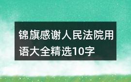 錦旗感謝人民法院用語大全精選10字