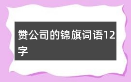 贊公司的錦旗詞語12字