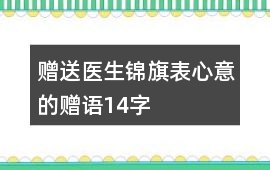贈送醫生錦旗表心意的贈語14字