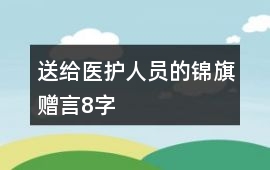 送給醫護人員的錦旗贈言8字