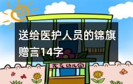 送給醫(yī)護(hù)人員的錦旗贈言14字