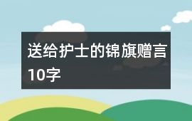 送給護士的錦旗贈言10字