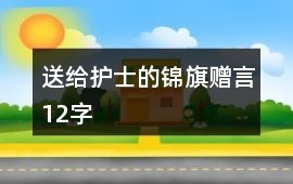 送給護士的錦旗贈言12字