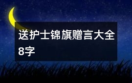 送護士錦旗贈言大全8字
