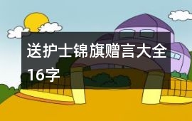 送護(hù)士錦旗贈言大全16字