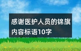 感謝醫護人員的錦旗內容標語10字