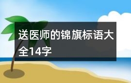 送醫師的錦旗標語大全14字