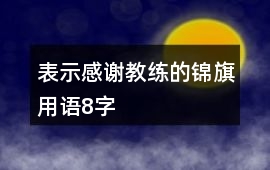 表示感謝教練的錦旗用語8字