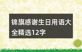 錦旗感謝生日用語(yǔ)大全精選12字