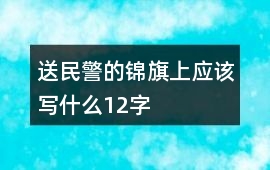 送民警的錦旗上應該寫什么12字