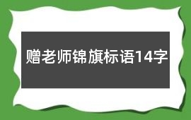 贈老師錦旗標語14字