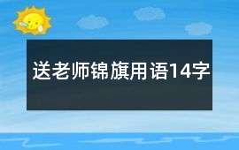 送老師錦旗用語14字