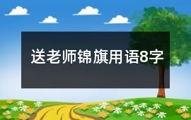 送老師錦旗用語8字