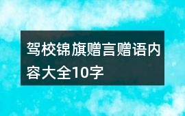 駕校錦旗贈言贈語內容大全10字