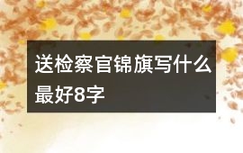 送檢察官錦旗寫什么最好8字