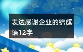 表達感謝企業的錦旗語12字