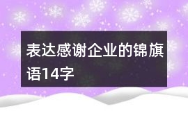表達感謝企業的錦旗語14字