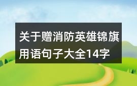 關于贈消防英雄錦旗用語句子大全14字