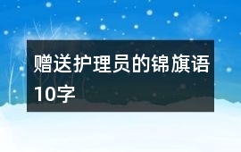 贈送護理員的錦旗語10字