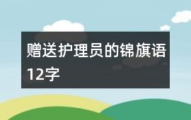贈送護理員的錦旗語12字