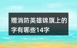 贈消防英雄錦旗上的字有哪些14字