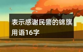 表示感謝民警的錦旗用語16字