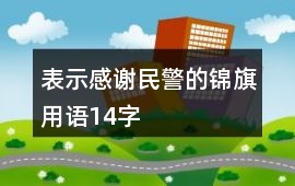 表示感謝民警的錦旗用語14字
