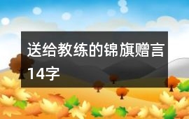 送給教練的錦旗贈言14字