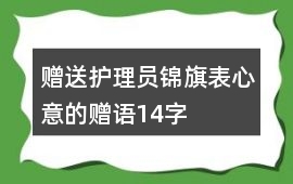 贈送護理員錦旗表心意的贈語14字