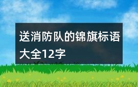 送消防隊的錦旗標語大全12字