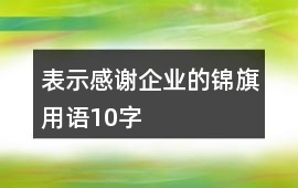 表示感謝企業的錦旗用語10字
