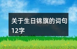 關于生日錦旗的詞句12字