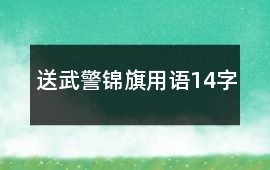 送武警錦旗用語14字