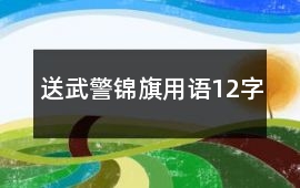 送武警錦旗用語12字