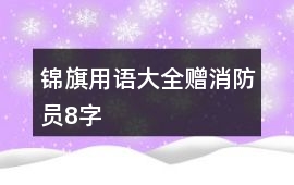 錦旗用語大全贈消防員8字