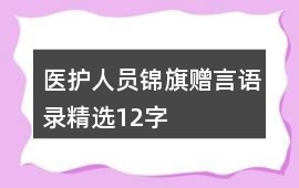 醫(yī)護(hù)人員錦旗贈(zèng)言語錄精選12字