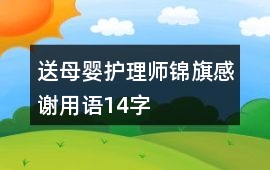 送母嬰護理師錦旗感謝用語14字