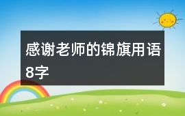 感謝老師的錦旗用語8字