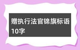 贈執行法官錦旗標語10字