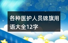各種醫護人員錦旗用語大全12字
