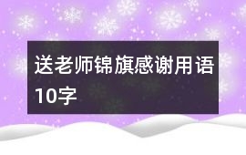 送老師錦旗感謝用語10字